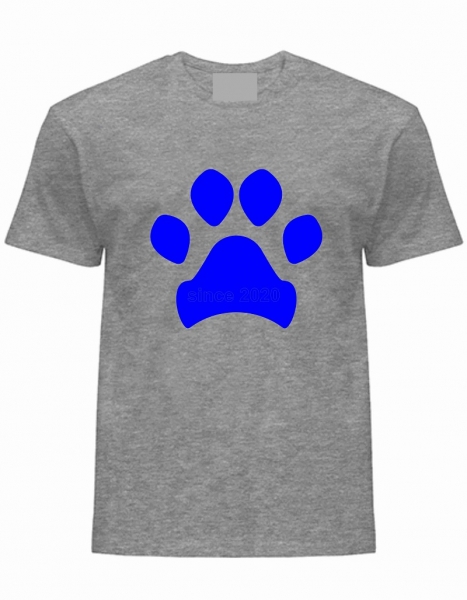 T-Shirt Pfote, grau blau günstig kaufen